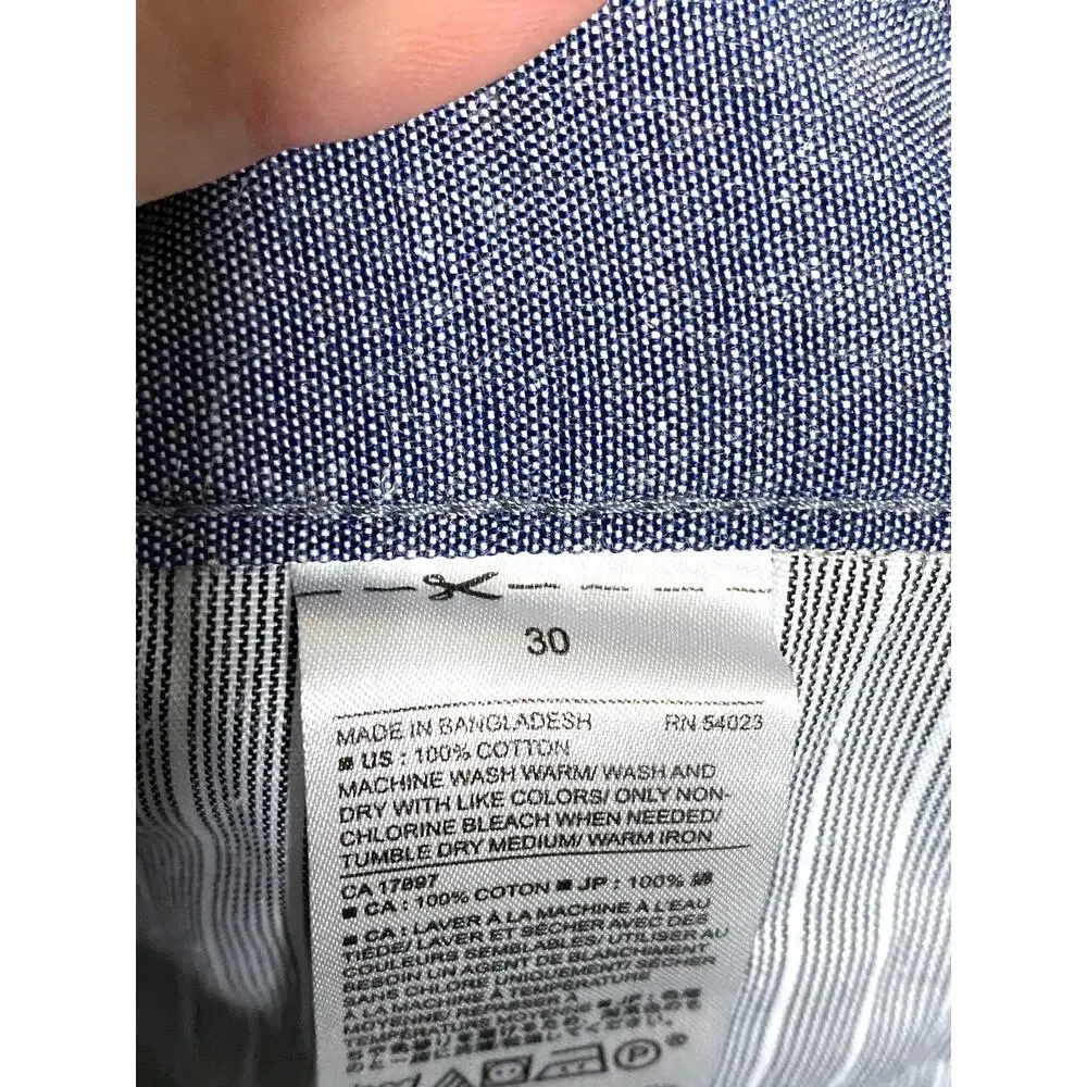 Banana Republic Aiden Shorts Gray Chino Khaki Mens 30 Preppy Summer Golf Classic